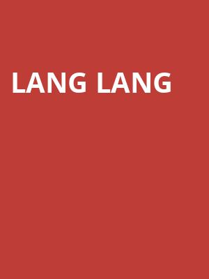 Lang Lang, Tilles Center Concert Hall, Greenvale